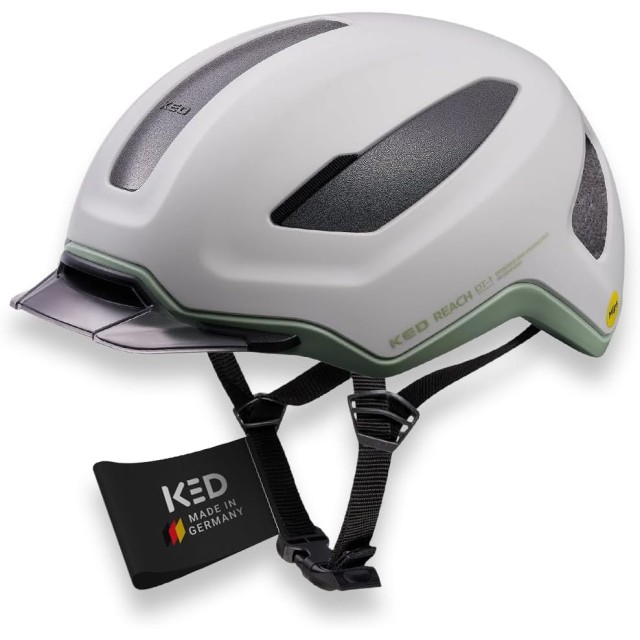 Каска Ked Reach DT1 E-Bike MIPS – Cloud Grey / Light Sage Matt