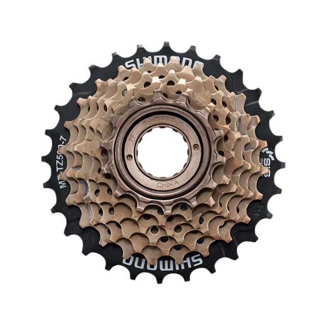 Компонент Shimano SHIMANO, MULTIPLE FREEWHEEL SPROCKET, MF-TZ500-7,7-SPEED, 14-16-18-20-22-24-28T, BULK Зъбни блокове